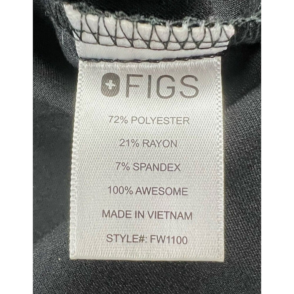 Figs Catarina Scrub Top and Kade Jogger Set Black Womens Size Small Nursing - Picture 7 of 14